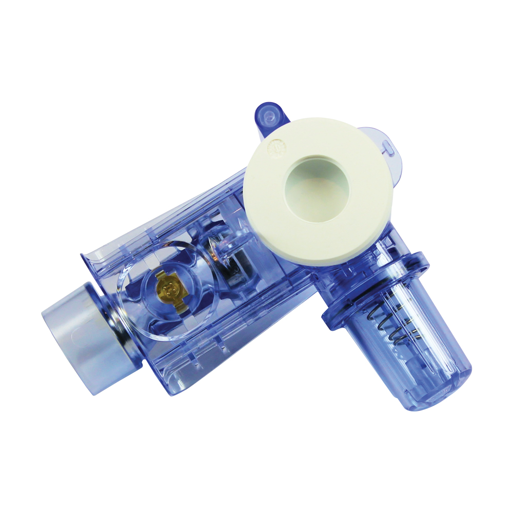 Conjunto de válvula de exhalación completa con carcasa, diafragma, trampa de agua y sensor de flujo. Uso en un solo paciente