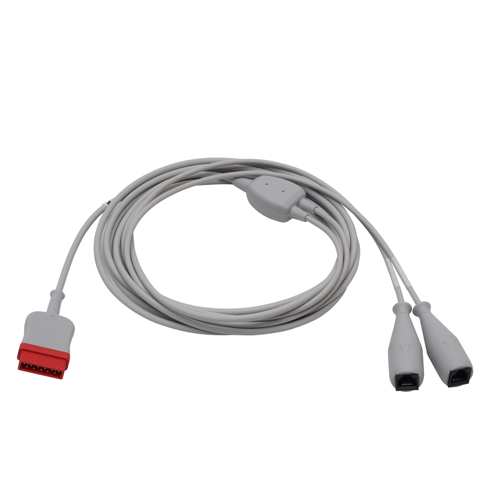 Cable IBP, ICU Medical Transpac-IV, Dual, 3.6 m/12 pie.