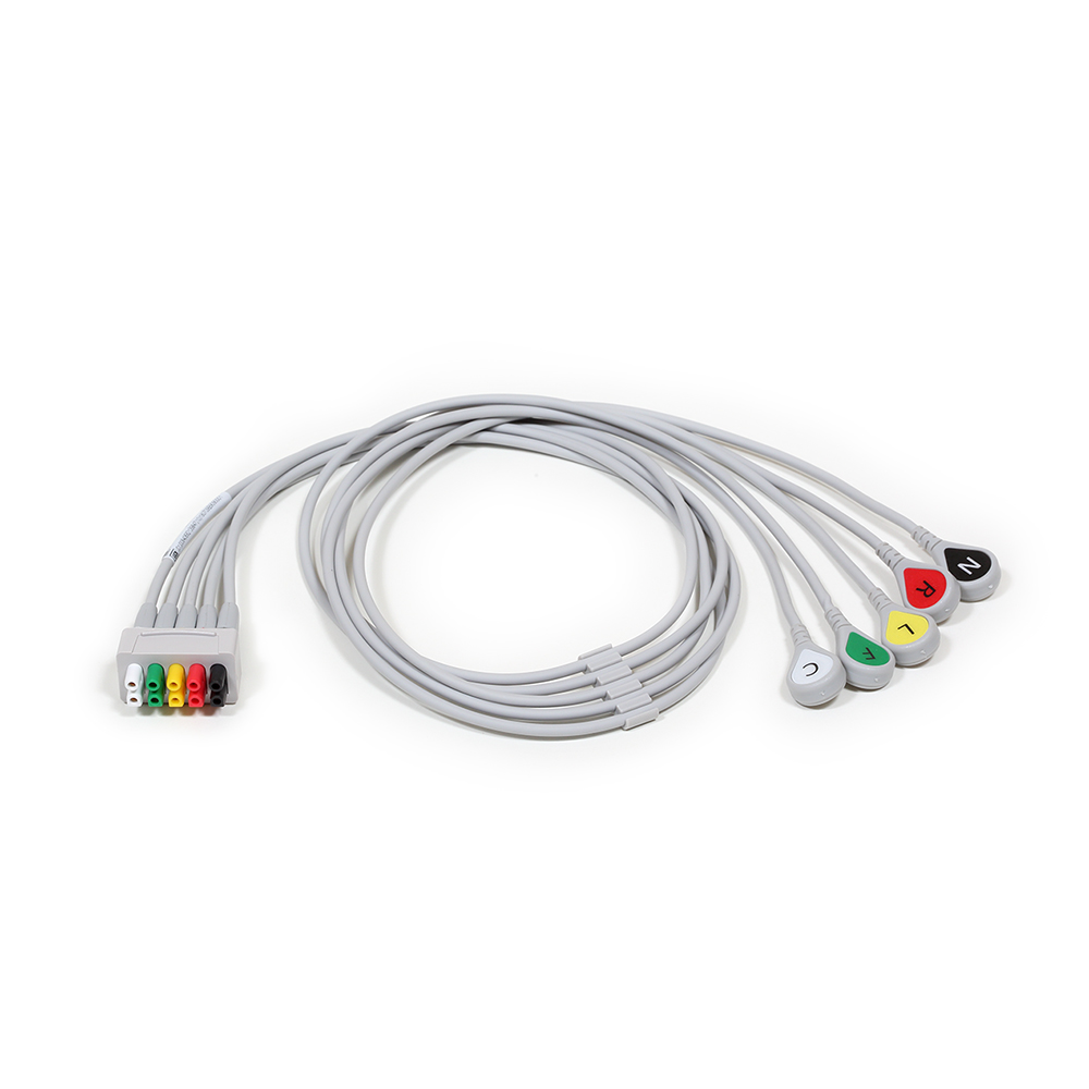 Conjunto de derivaciones de ECG, 5 vías, encajar, AHA, 74 cm/29 pulg. Conjunto de derivaciones de ECG, 5 vías, encajar, AHA, 74 cm/29 pulg.