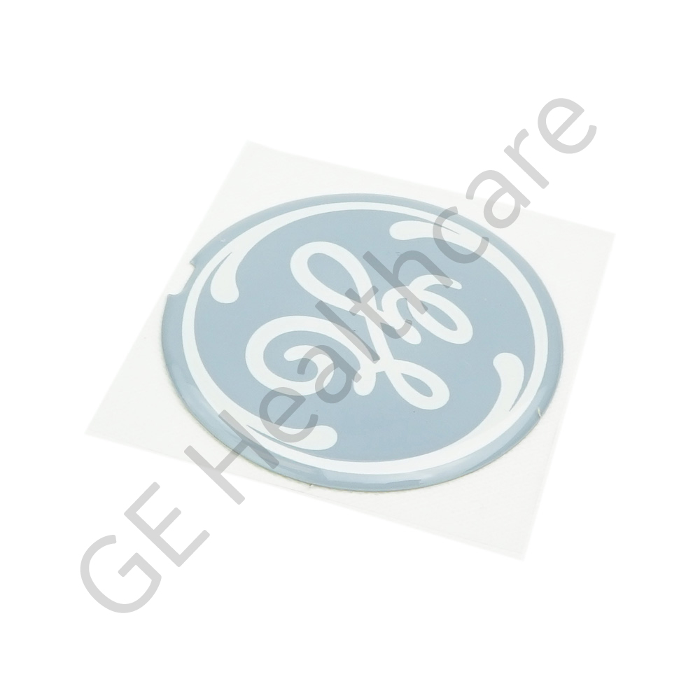 Encapsulated ge logo - diameter 40 background color - gems steel blue