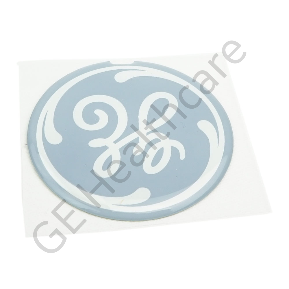 Encapsulated ge logo - diameter 40 background color - gems steel blue