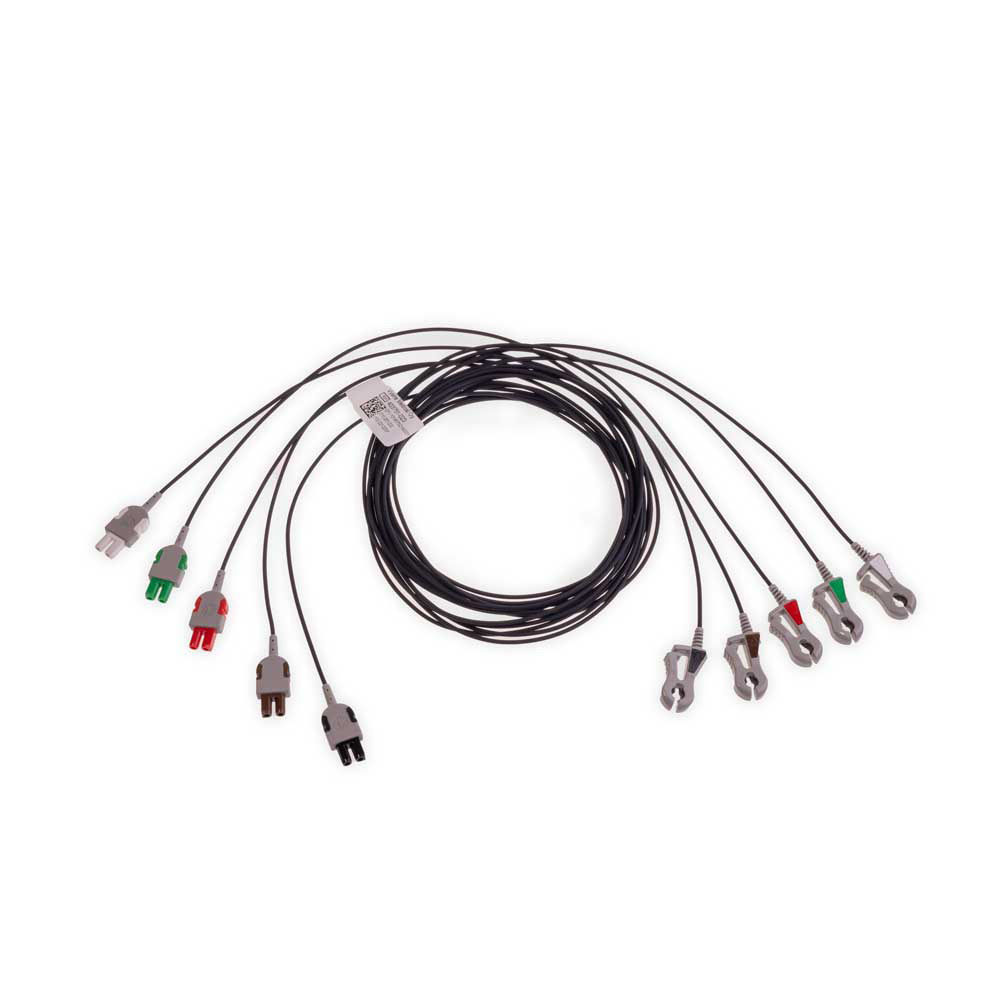 ECG Leadwire set,  radio translucent, 5-lead, Grabber, AHA, 150 cm/60 in ECG Leadwire set,  radio translucent, 5-lead, Grabber, AHA, 150 cm/60 in
