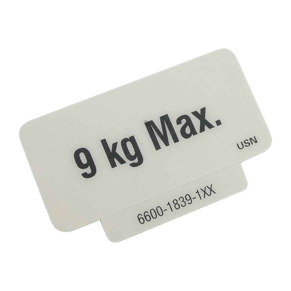 CALCOMANÍA, ETIQUETA REPISA DE CARGA LIM 20LBS GRIS CALCOMANÍA, ETIQUETA REPISA DE CARGA LIM 20LBS GRIS