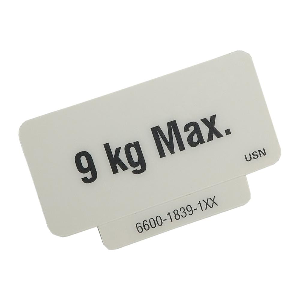 CALCOMANÍA, ETIQUETA REPISA DE CARGA LIM 20LBS GRIS CALCOMANÍA, ETIQUETA REPISA DE CARGA LIM 20LBS GRIS