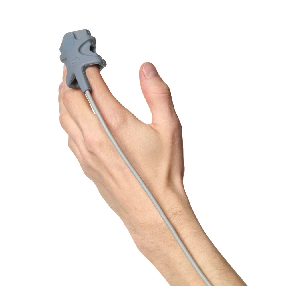 TruSignal™ Integrated SpO2 Resusable Sensor, GE, Finger Tip, Adult, 4m, 1/pack