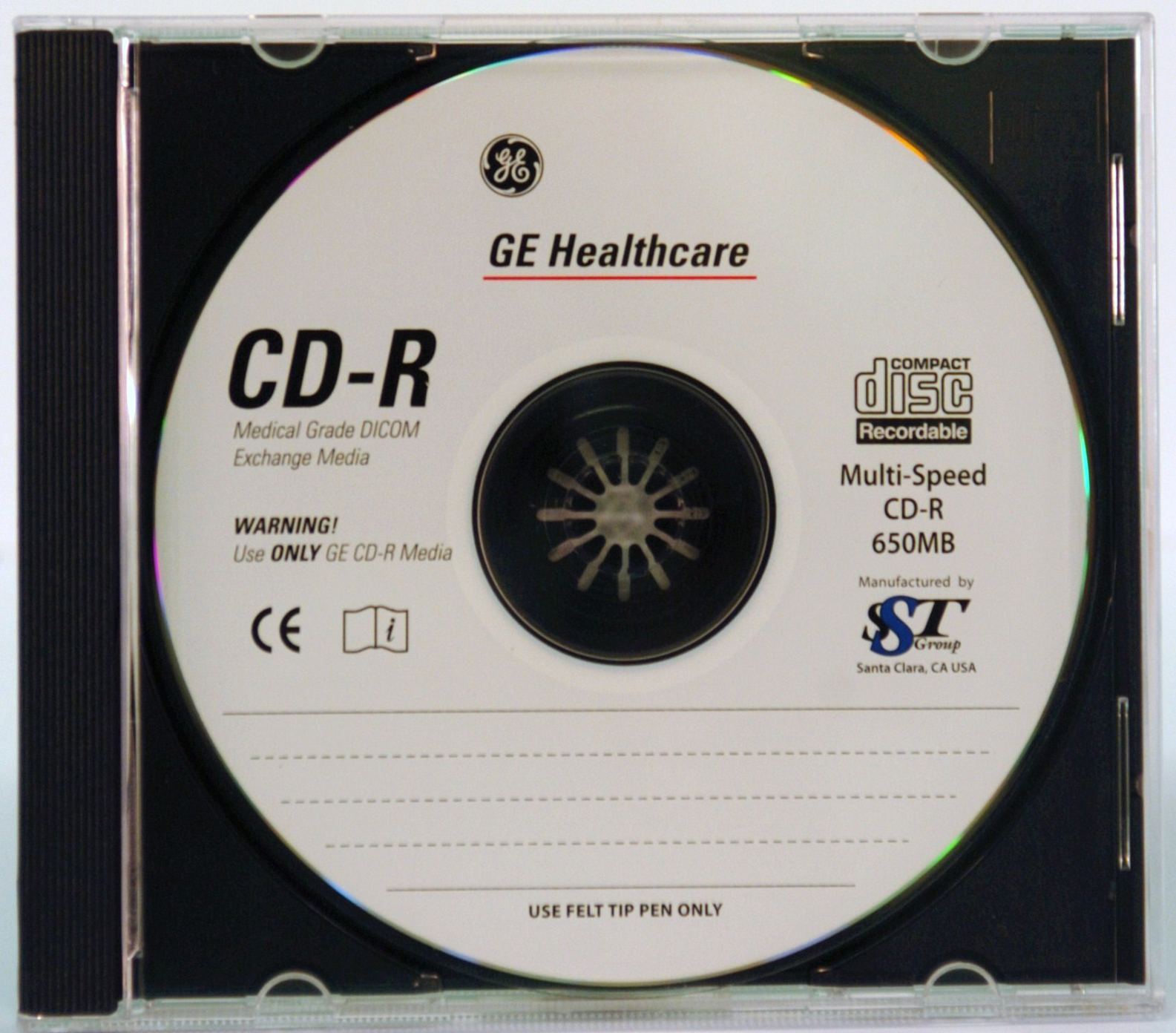 650MB CD-R Medical Grade Media 100/Pack Jewel Case