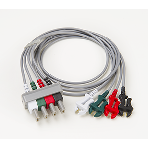Ivy Set of Four Shielded Lead Wires, 24 Inches Long, AHA Colors: White, Green, Red, Black